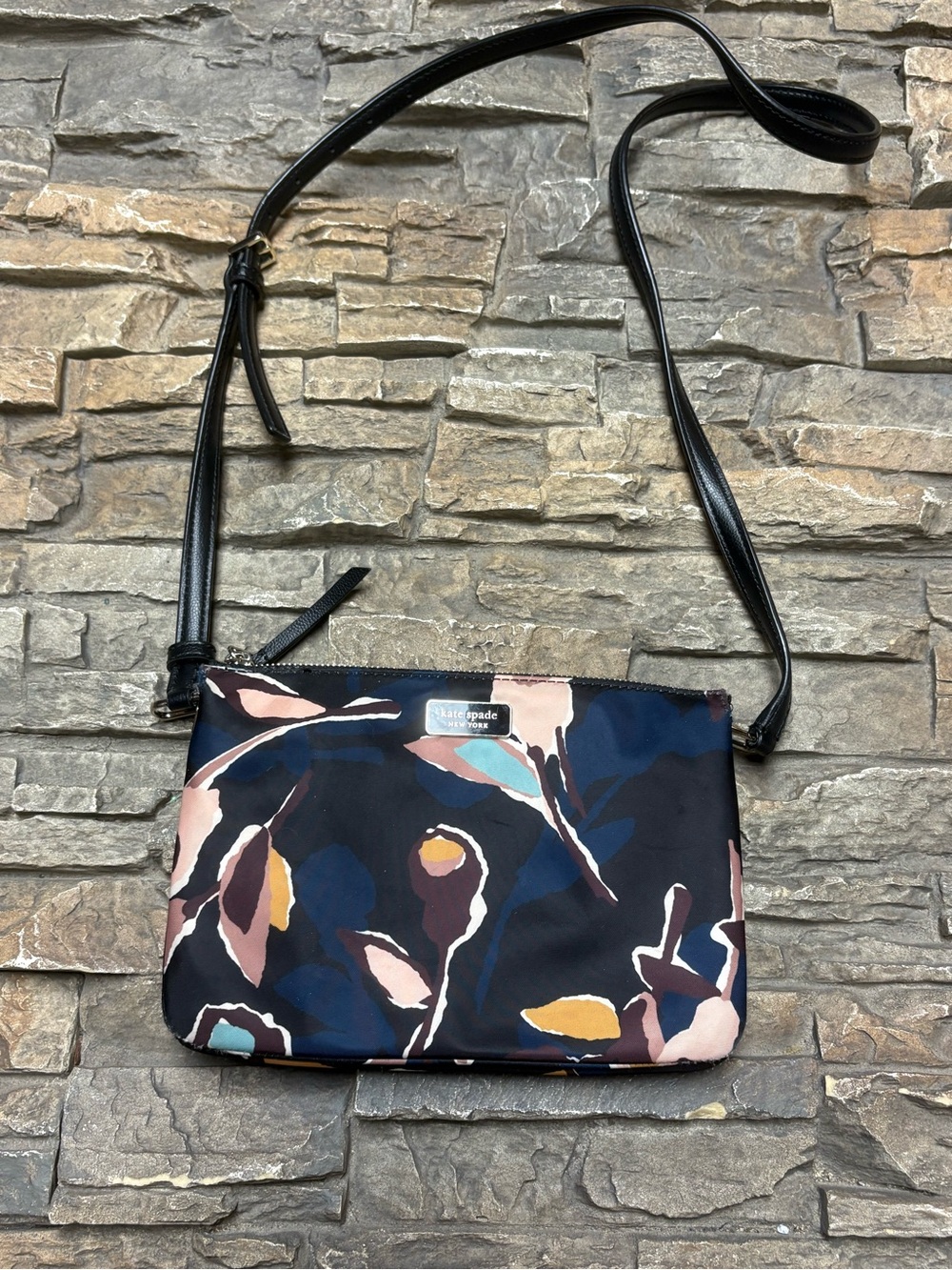 Kate Spade New York Dawn Dusk Paper Rose Triple Gusset Crossbody